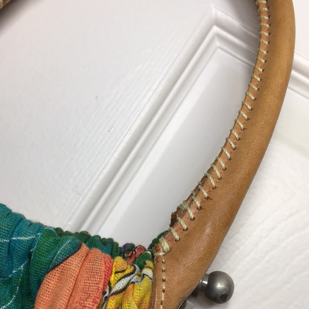 Dulce Cotton Floral Handbag with Leather handle - Picture 5 of 14